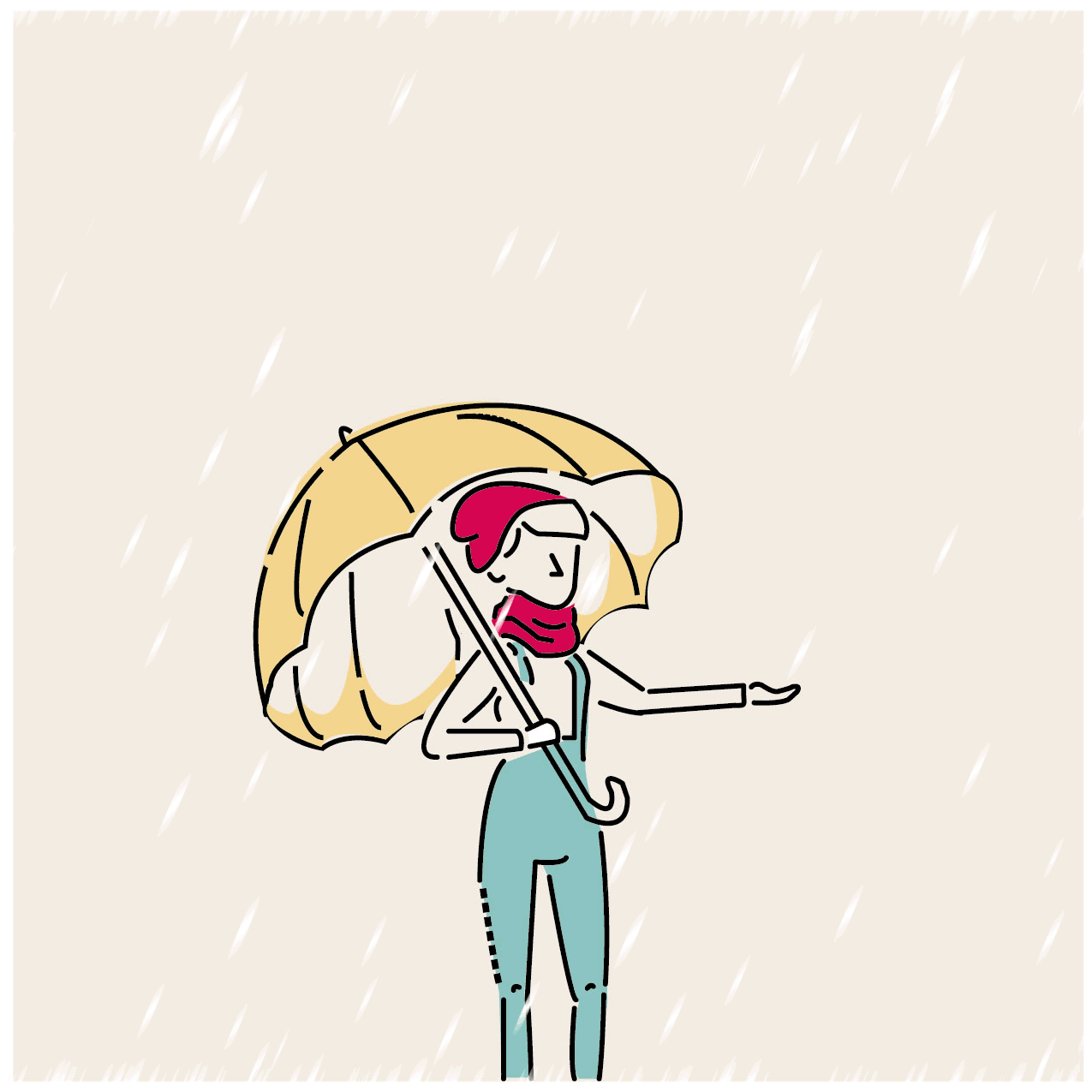 Umbrella girl（图ZMTA4NTc1ODY4） - 艺术插画 - 站酷设计师AD伊泽原创素材 - 站酷ZCOOL