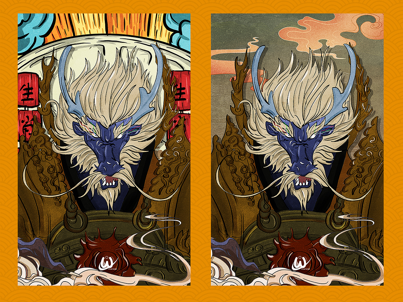 手绘插画【电脑手绘】生肖龙