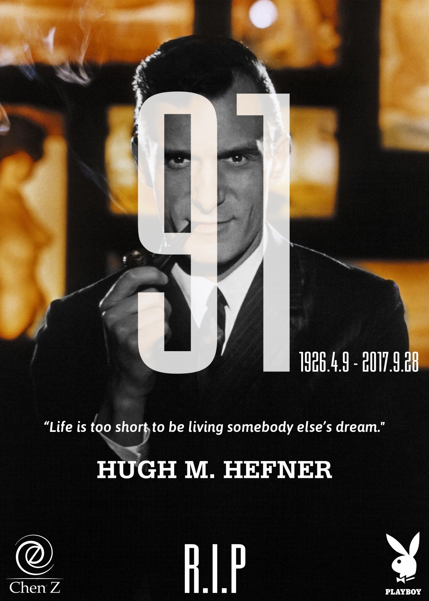 playboy花花公子赫夫纳纪念海报