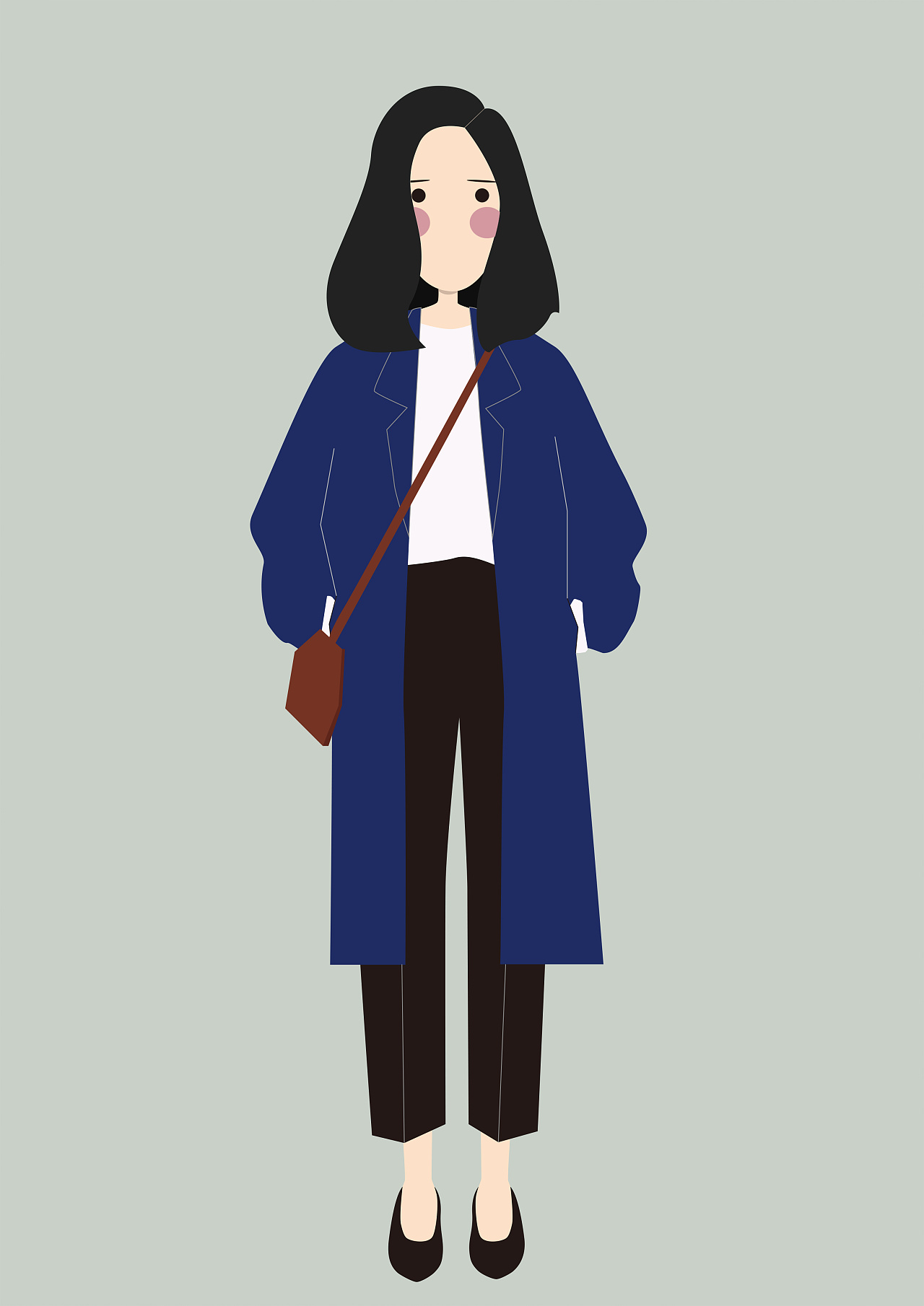 每日穿搭小插画