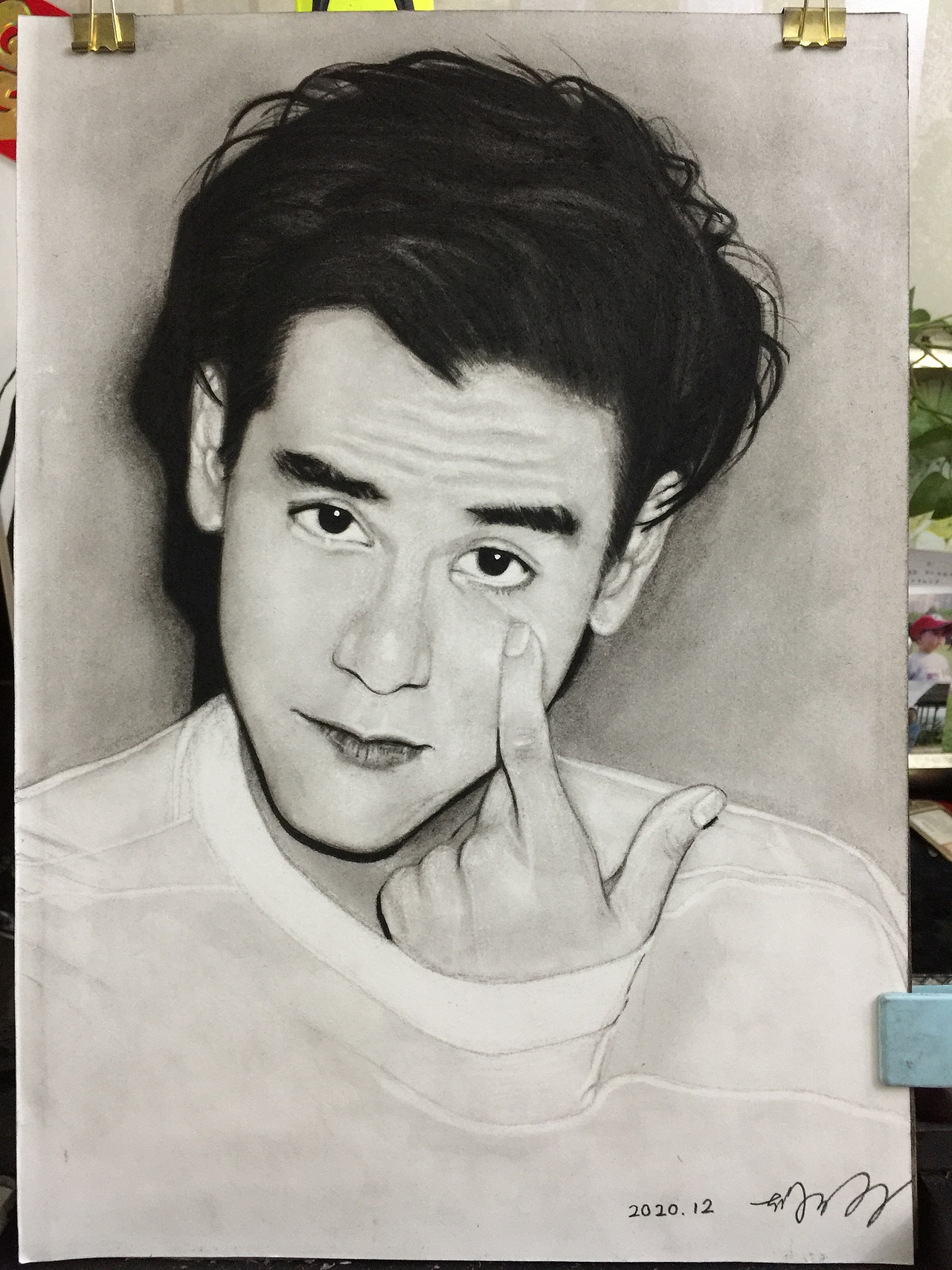 炭笔练习彭于晏