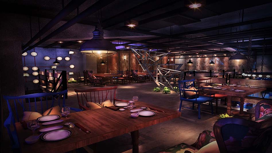 西安音乐餐厅装修设计【霓虹road烧烤主题餐厅】（图ZMTQ5NTU3MTM2） - 家装设计 - 站酷设计师西安音乐餐厅装修原创素材 - 站酷ZCOOL