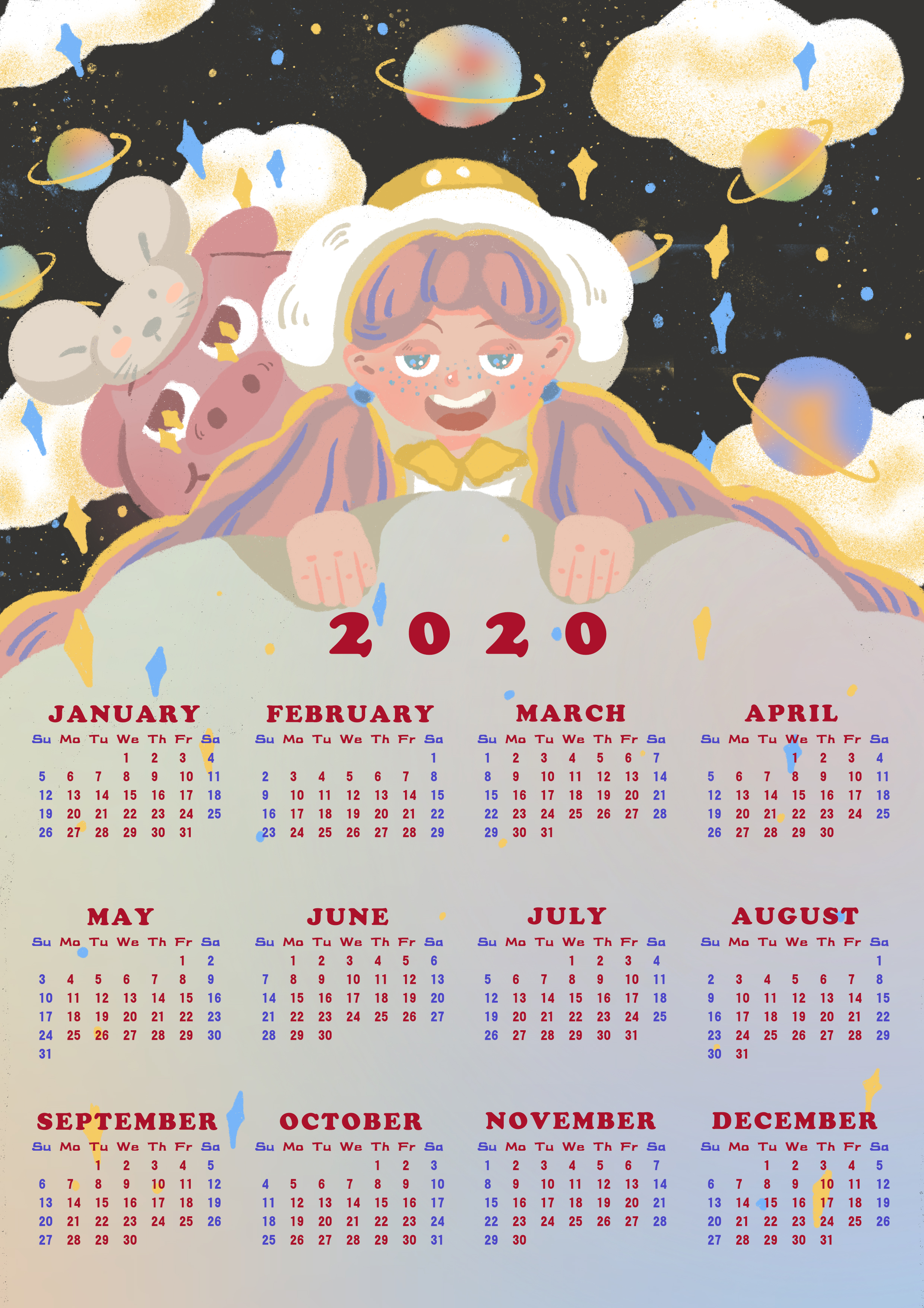 2020年单张日历图片图片