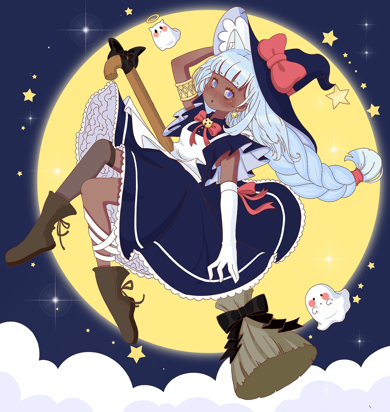 黑皮小魔女|插画|创作习作|hui08_原创作品-站酷zcool