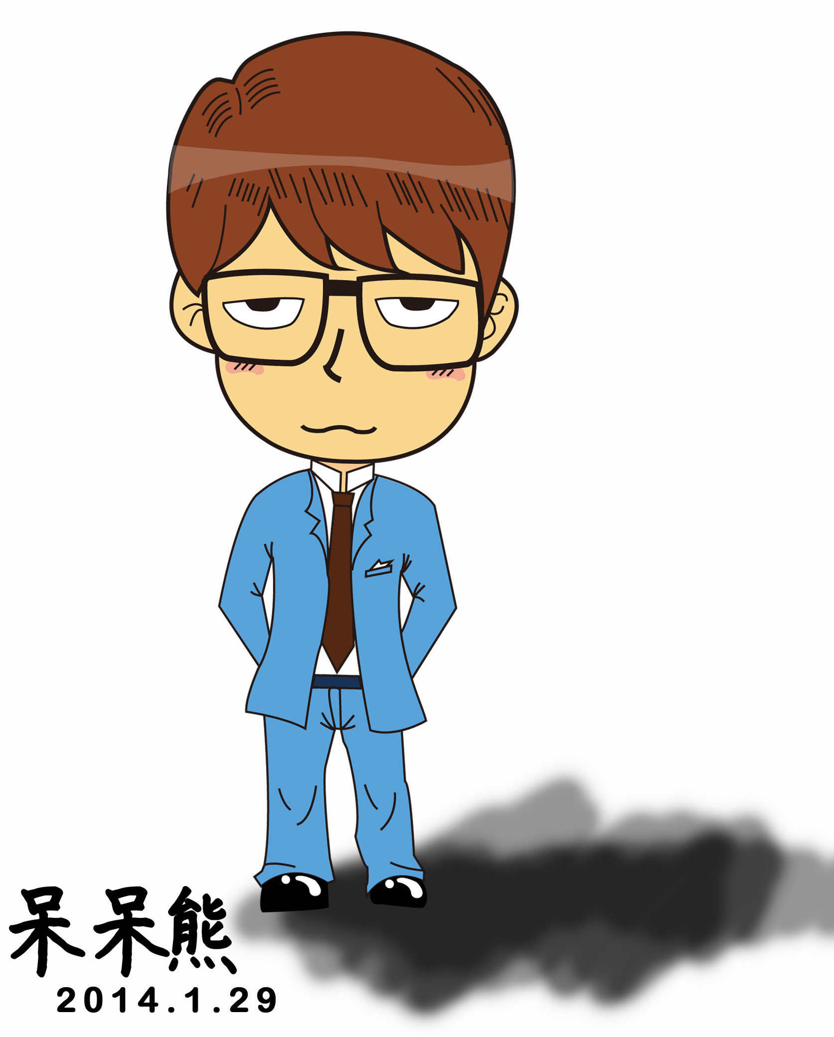 作为第一次制作的自画像