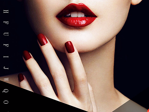 黑色创意美甲海报