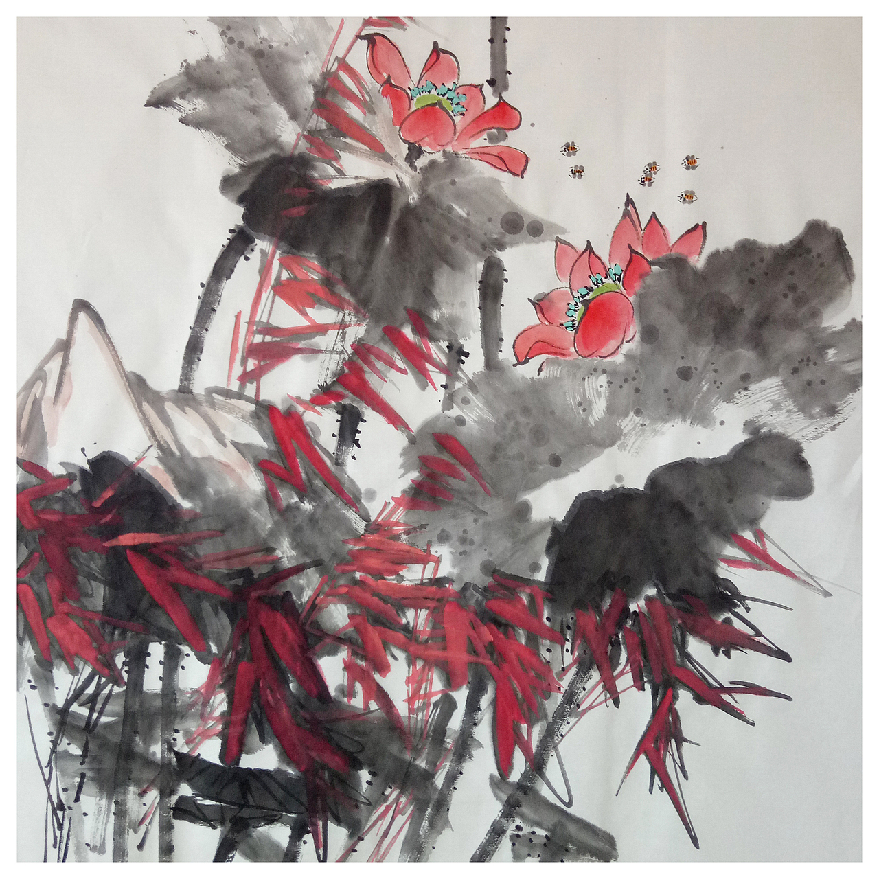 荷花集（图ZMjIzNzY4NDE2） - 绘画 - 站酷设计师国选书画原创素材 - 站酷ZCOOL