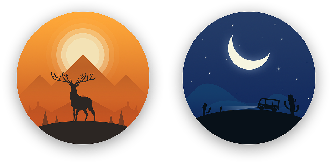 剪影图标俩枚,练习!