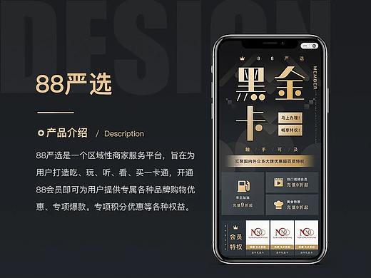 88严选-以利家-（黑金风）（个人主页-ZNTIwMTEzMDQ=） - APP界面 - 站酷设计师文域原创素材 - 站酷ZCOOL