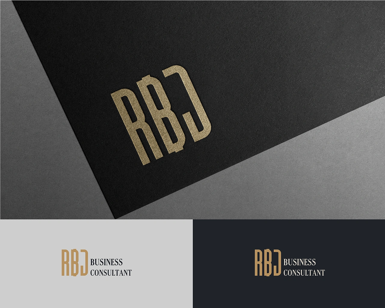 古典黑金类高端英文金融LOGO-品牌设计