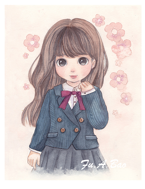 春暖花开画萌妹儿（图ZNzgxNDY0OTI=） - 商业插画 - 站酷设计师福阿包原创素材 - 站酷ZCOOL