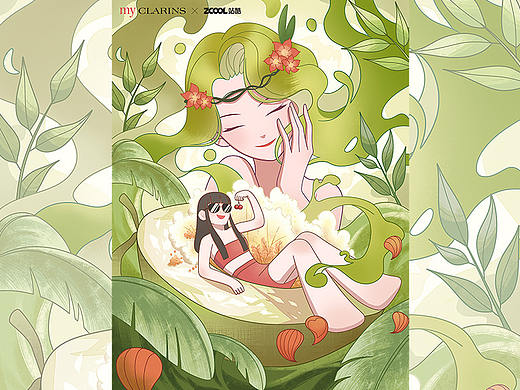 #my CLARINS 寻找天然好食肌#春日颂歌（个人主页-ZNTk0MzYzNDQ=） - 海报 - 站酷设计师南呱饼原创素材 - 站酷ZCOOL