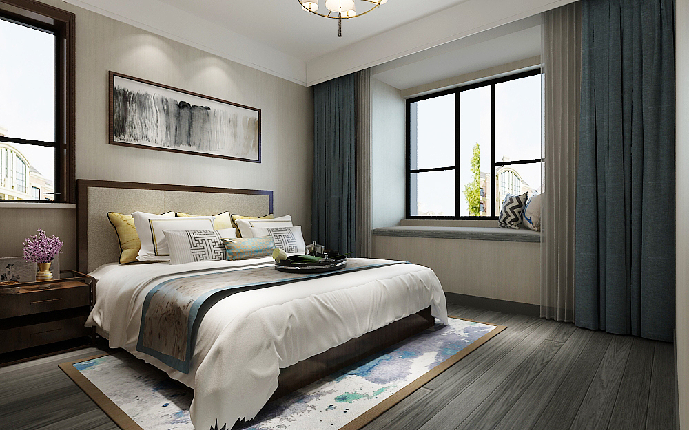 济南西江华府140平中式设计师装修案例