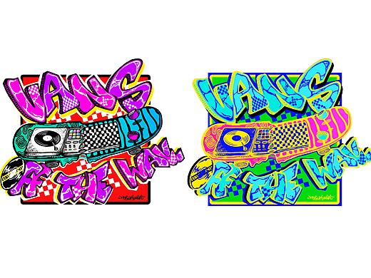Vans DJ棋盘插画