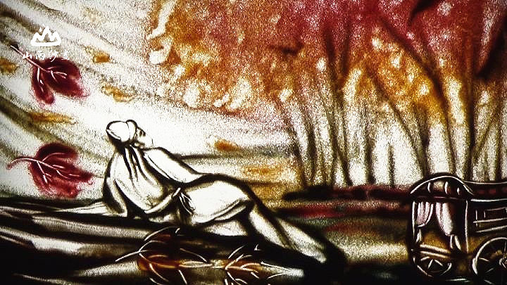 沙畫--讀書（圖ZNDMzMzM2NzI=） - 繪畫 - 站酷設計師阿夏原創(chuàng)素材 - 站酷ZCOOL