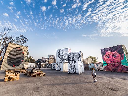 打翻颜料桶，脑洞大开的集装箱涂鸦创意设计