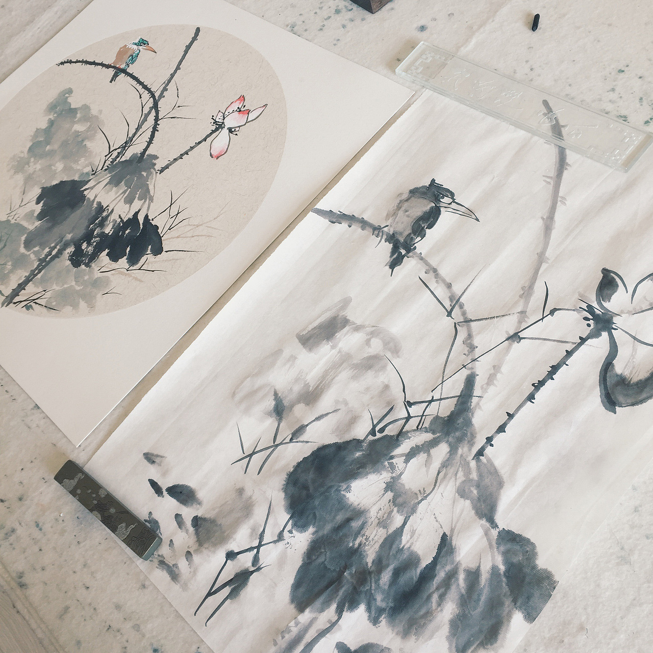 || 国画 || 花鸟 · 斗方小品（图ZNDg2MTA5MTI=） - 绘画 - 站酷设计师鲲Quinn原创素材 - 站酷ZCOOL