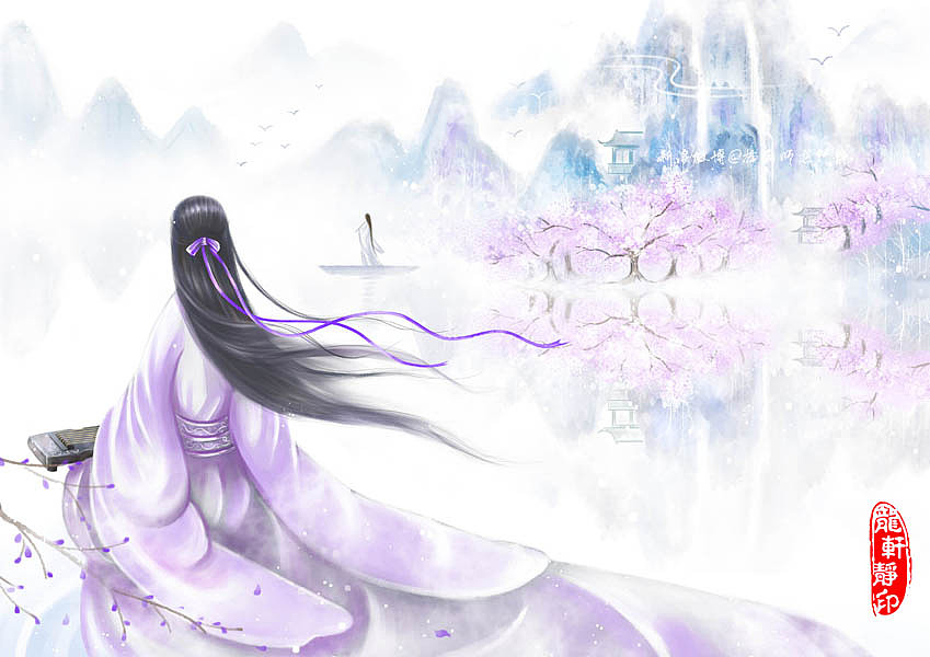 古风意境——不如归去（图ZNDE2MTAwODA=） - 商业插画 - 站酷设计师龙轩静原创素材 - 站酷ZCOOL