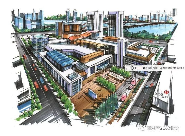 建筑规划手绘表现