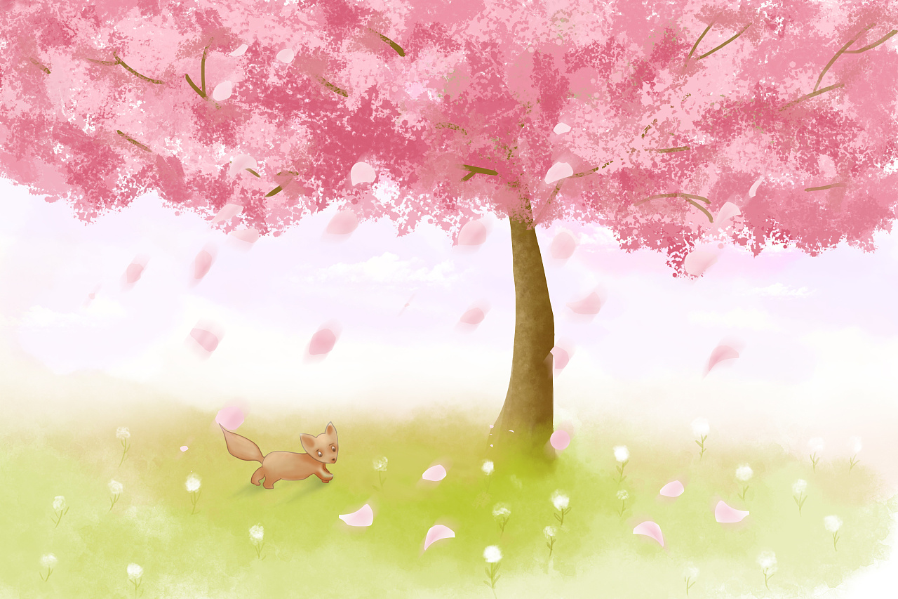动漫樱花树图片壁纸图片