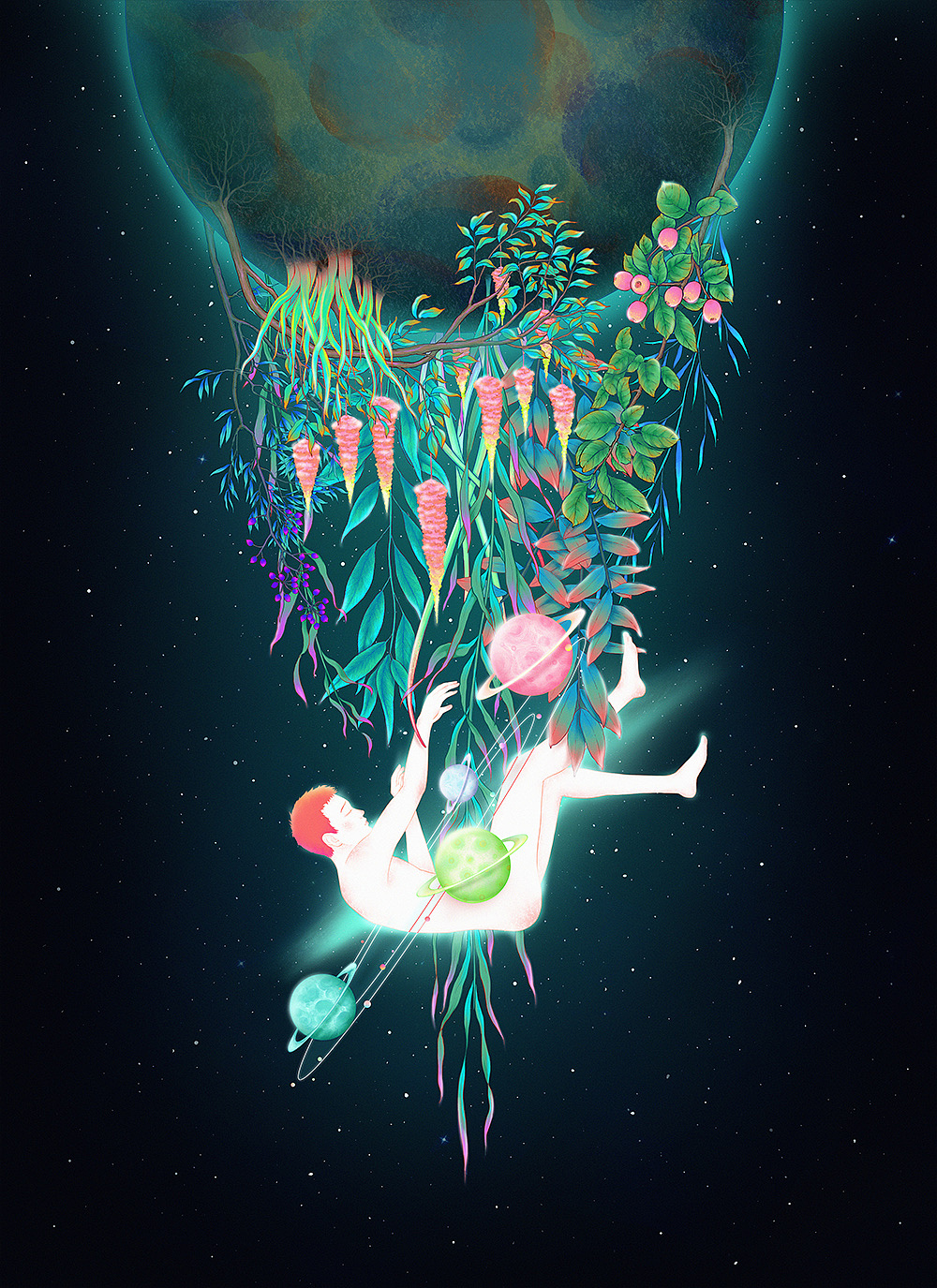 《繁花落梦》（图ZMTAzNTA0NTY0） - 商业插画 - 站酷设计师南国夏原创素材 - 站酷ZCOOL