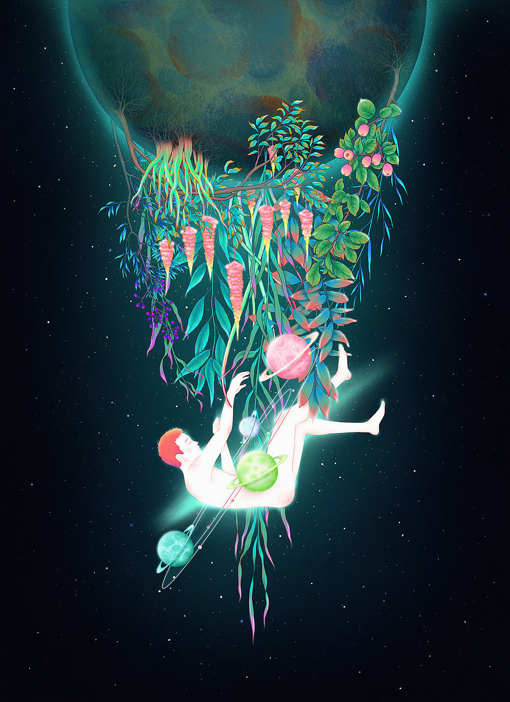 《繁花落梦》(图ZMTAzNTA0NTY0) - 商业插画 - 站酷设计师南国夏原创素材 - 站酷ZCOOL
