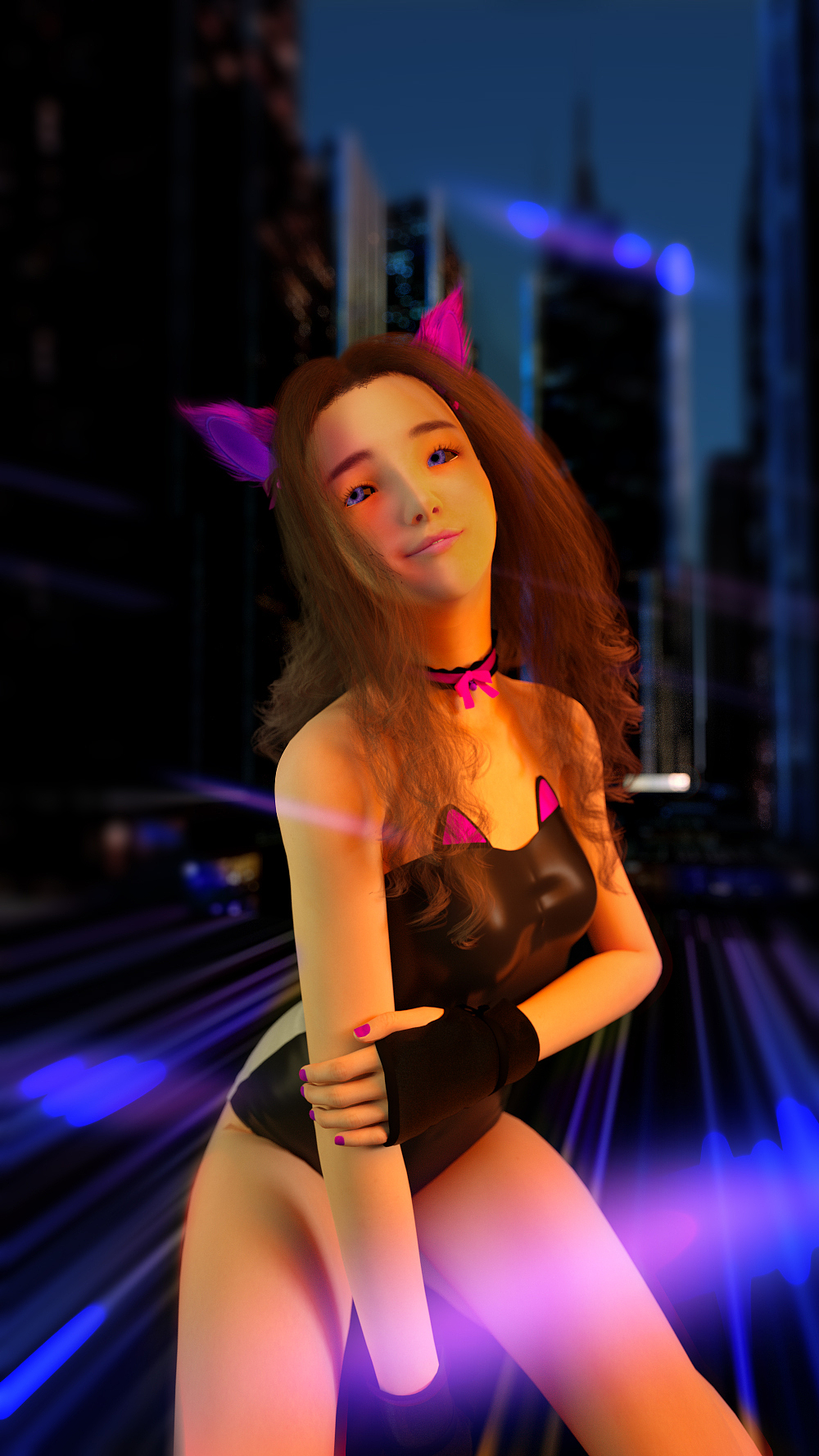 C4D人物渲染 DAZ studio少女渲染