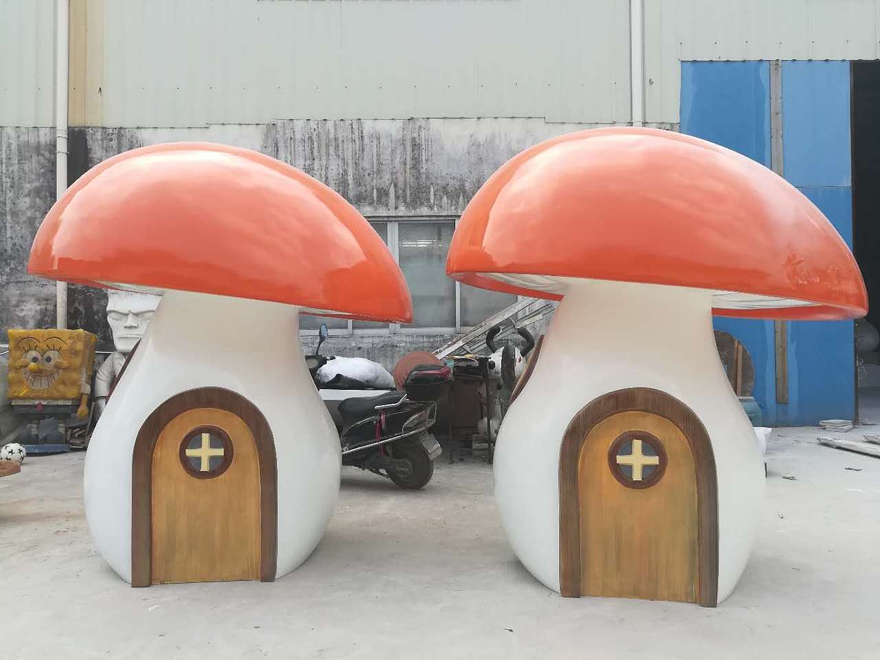 绿色美化植物公园活动主题玻璃钢花朵雕塑艺术摆件