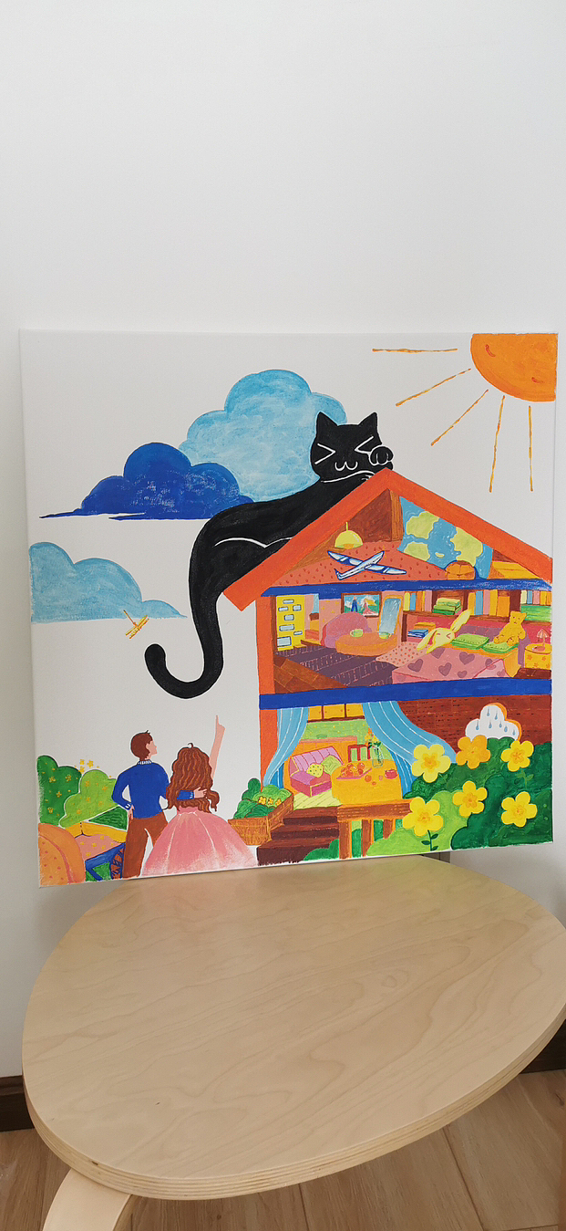 丙烯装饰画~送朋友的搬家礼物