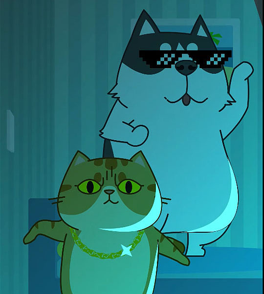 憨憨和橘座-蹦迪857