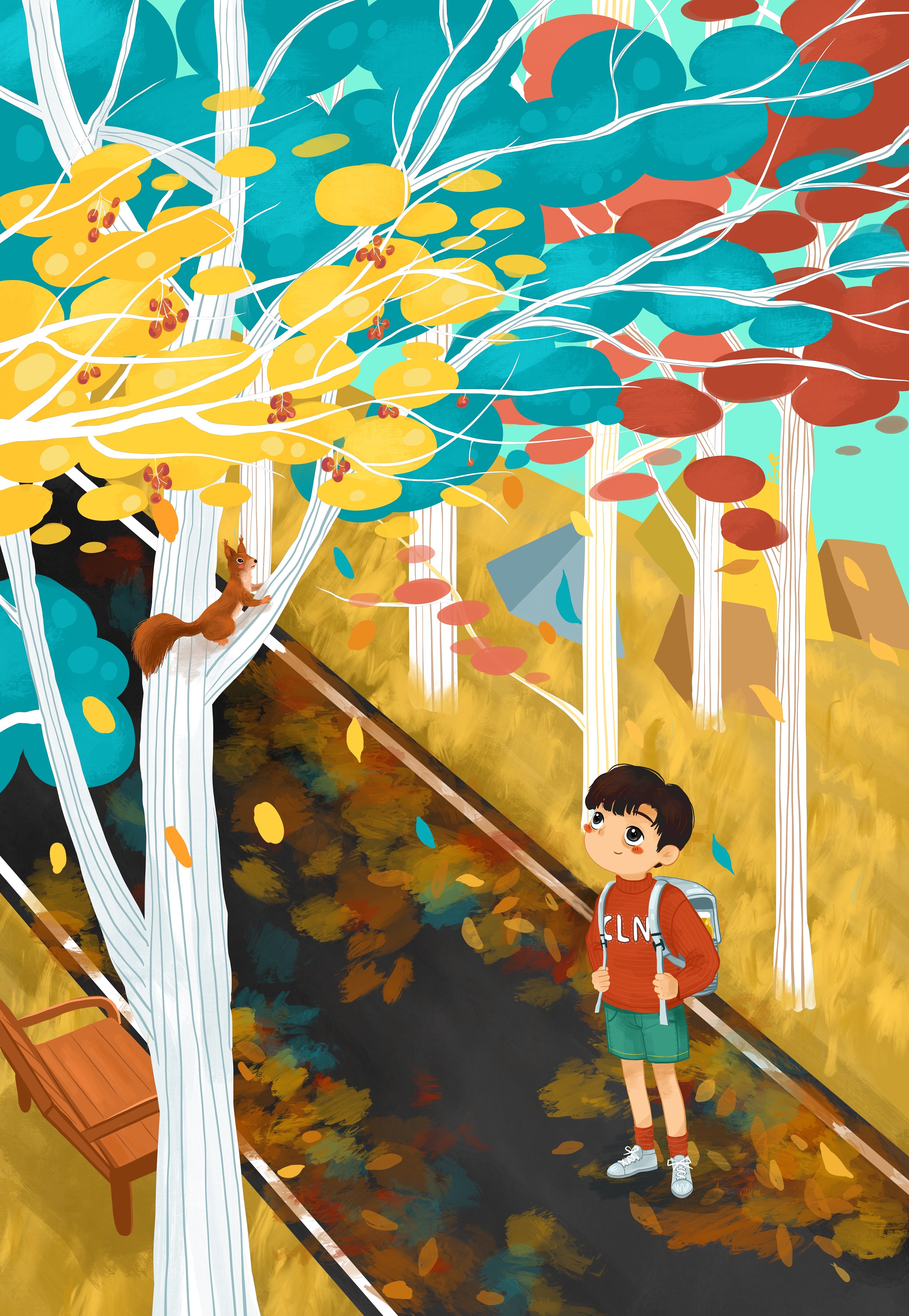 上学日子|插画|其他插画|郑小殿 - 原创作品 - 站酷 (zcool)