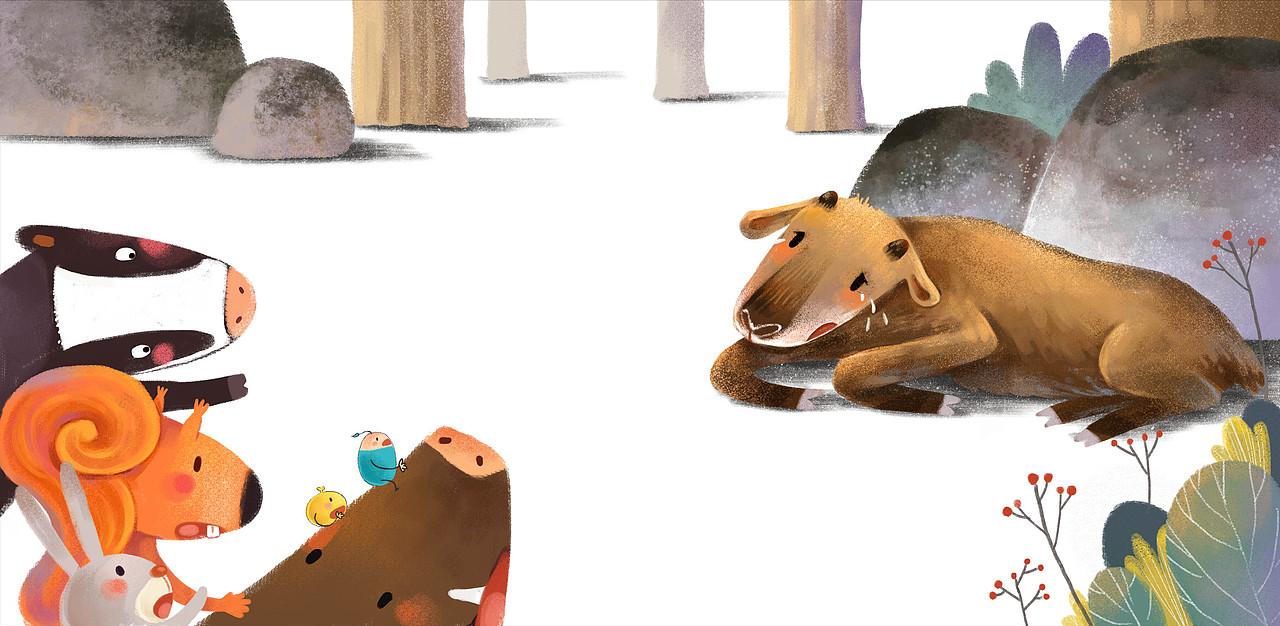 小羚牛|插画|儿童插画|hello蓝豆_原创作品-站酷zcool