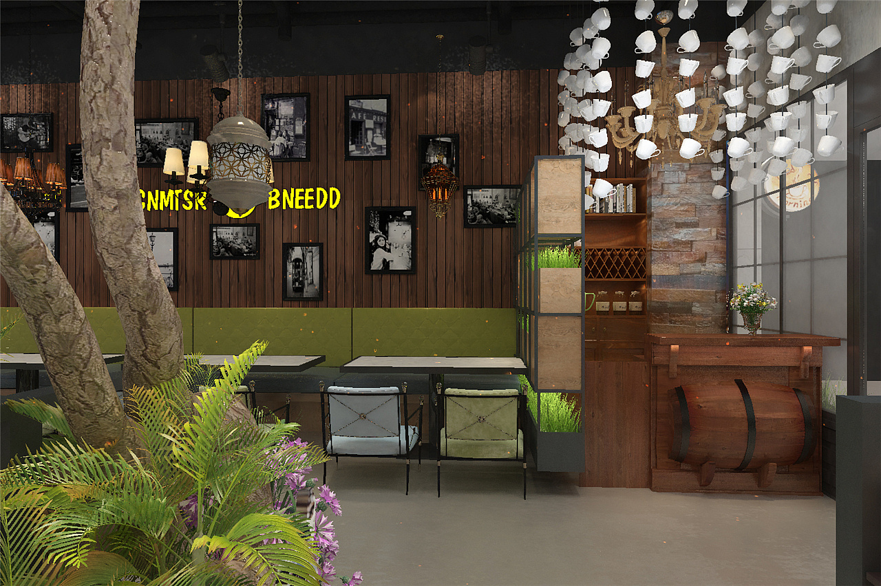 某咖啡店|空间|室内设计|尚岳 - 原创作品 - 站酷 (ZCOOL)