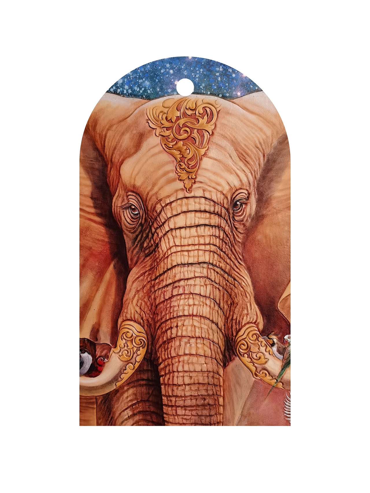 皮雕画《锦途》