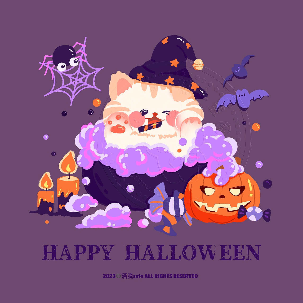万圣节猫猫（图ZMzUwNDU2MDU2） - 图案 - 站酷设计师洒脱sato原创素材 - 站酷ZCOOL