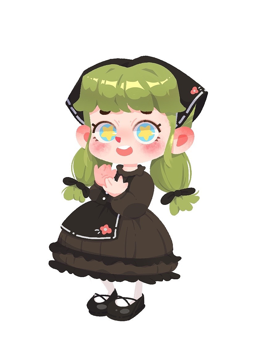 月上海棠——人物练习（图ZMzAxNDIwMjY0） - 儿童插画 - 站酷设计师时雨停云L原创素材 - 站酷ZCOOL