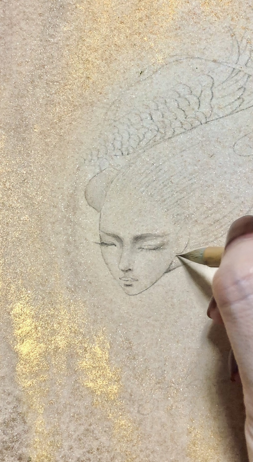 山海经系列之精卫填海（图ZMjc0MjI4MzA4） - 艺术插画 - 站酷设计师发芽MsFarrah原创素材 - 站酷ZCOOL