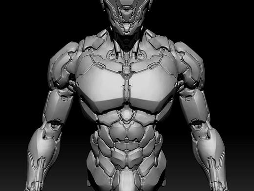 zbrush机器人雕刻练习
