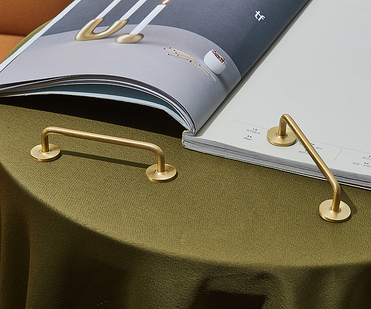 屿铜原创 I 若水复古简约抽屉柜门拉手