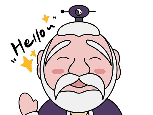 老子卡通形象及表情包设计