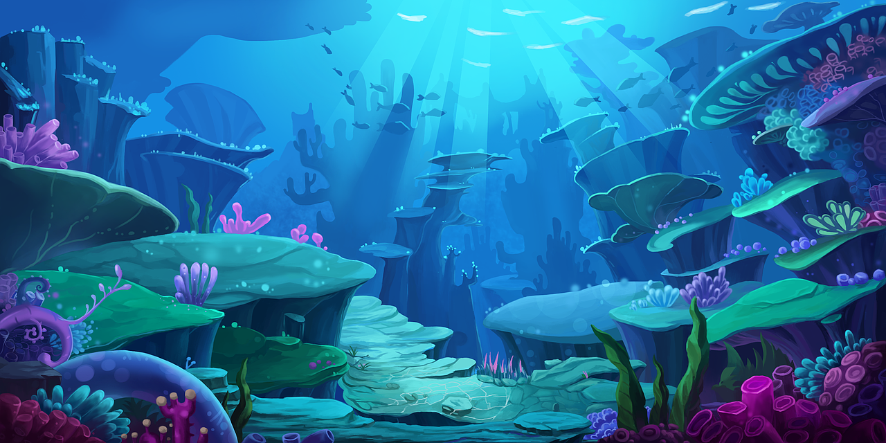 海洋背景图|插画|游戏原画|水木苍凉_原创作品-站酷(zcool)