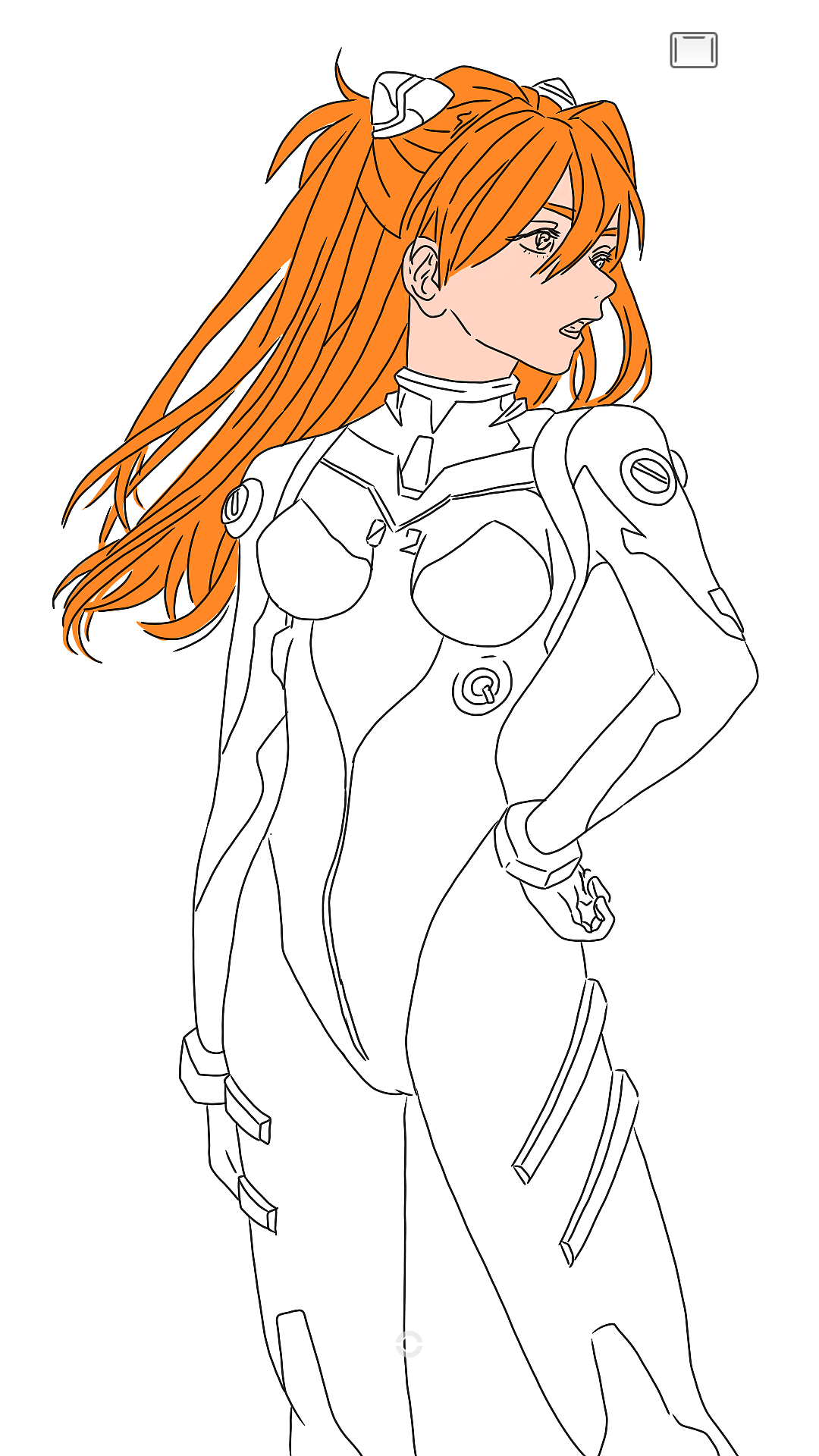 手机指绘插画eva少女明日香