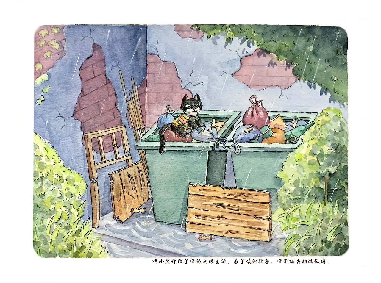 绘本故事《喵小黑变形记》