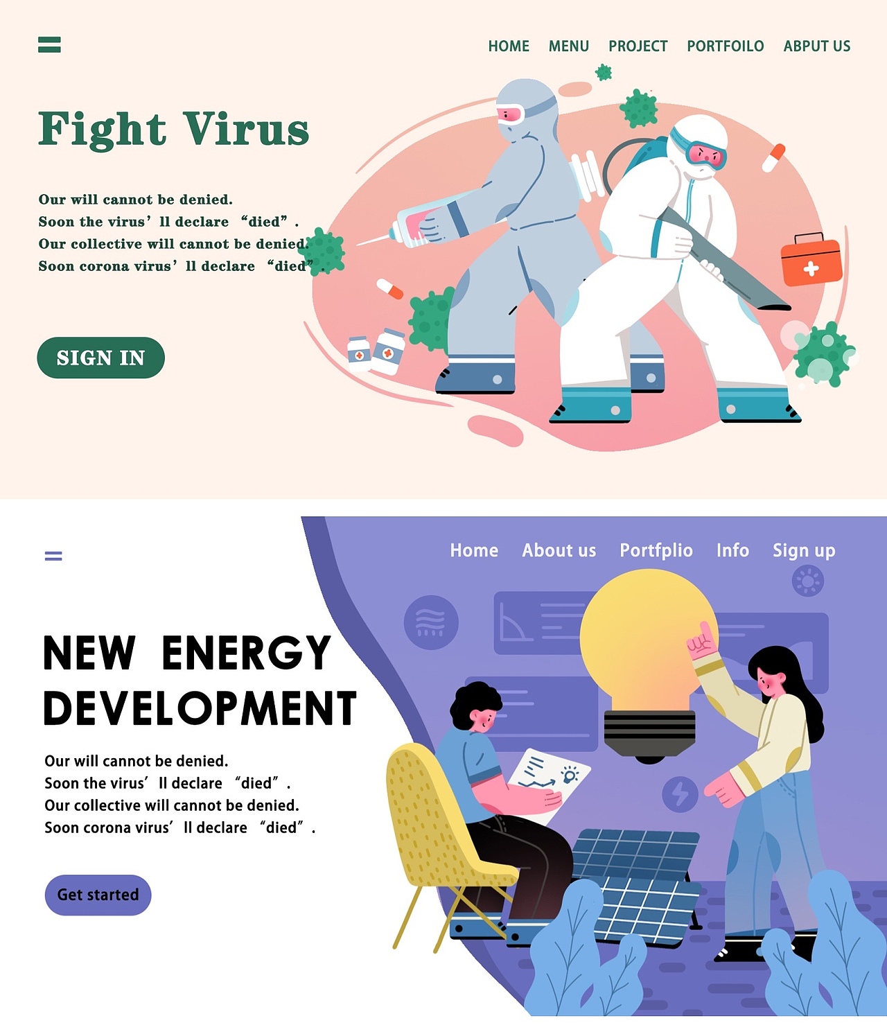 运营插画-人物情绪板