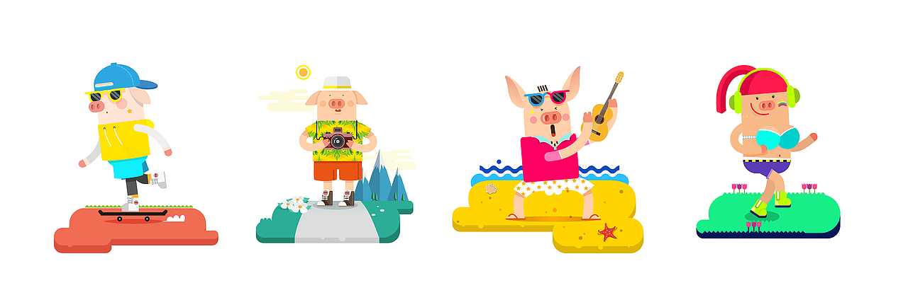 我和小猪猪餐厅的一切（图ZNzE1NTg2NDA=） - 商业插画 - 站酷设计师蛋个个原创素材 - 站酷ZCOOL