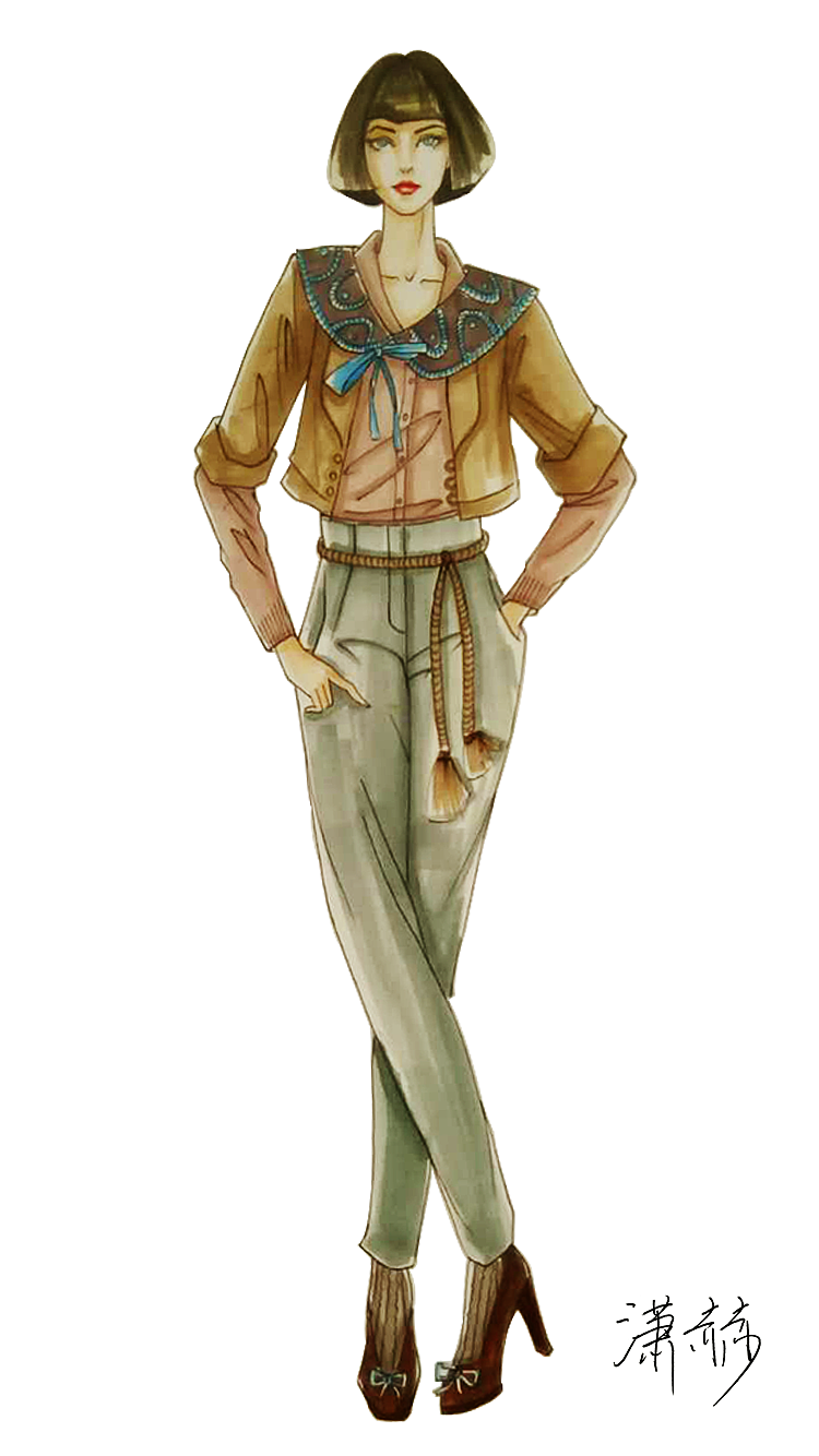 服装手绘效果图（图ZNTM4OTM2MDA=） - 创作习作 - 站酷设计师潇赫_Kate原创素材 - 站酷ZCOOL