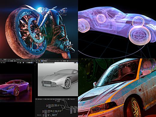 3D渲染定制：车类产品+场景