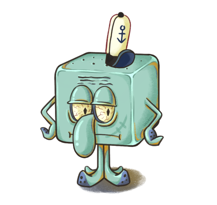 熬夜情绪爆炸的方脑壳章鱼哥