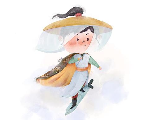 御剑飞行，引起入体，仙门筑基小徒弟！（个人主页-ZNDkxNTAyMjg=） - 儿童插画 - 站酷设计师爱萝卜的阿狸原创素材 - 站酷ZCOOL