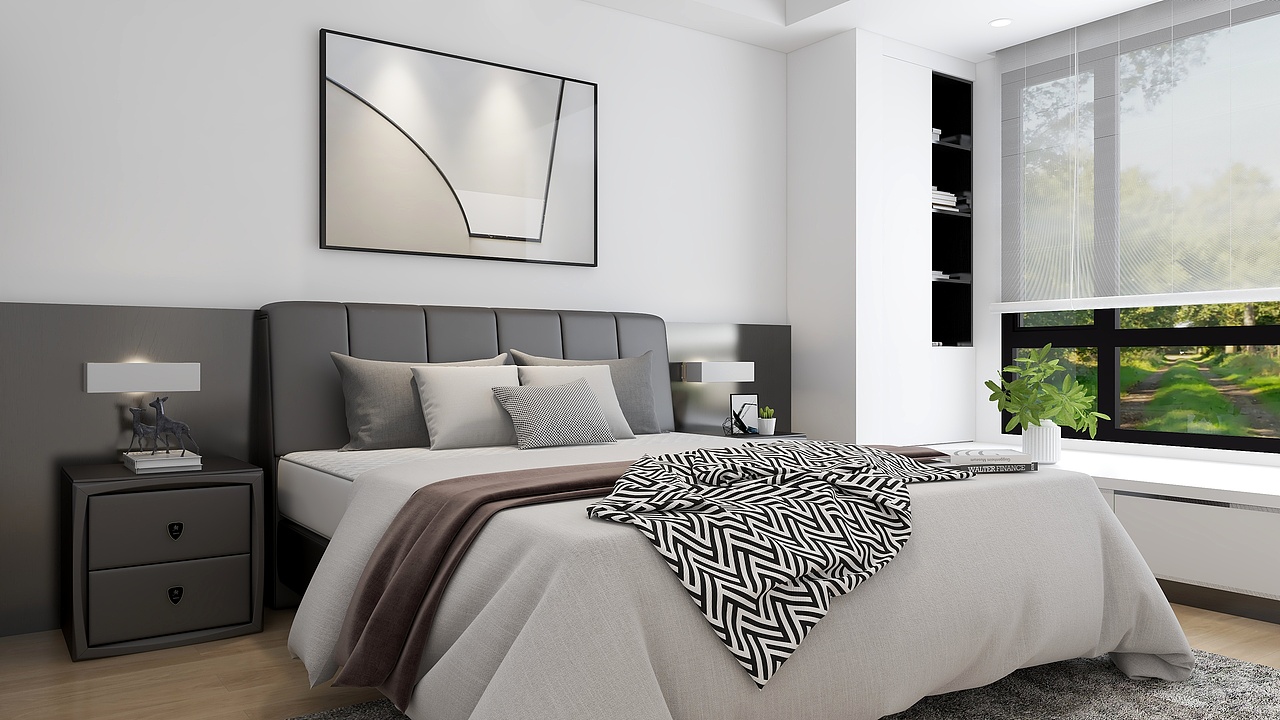 酷家乐搭建入室场景-现代简约(主卧篇)